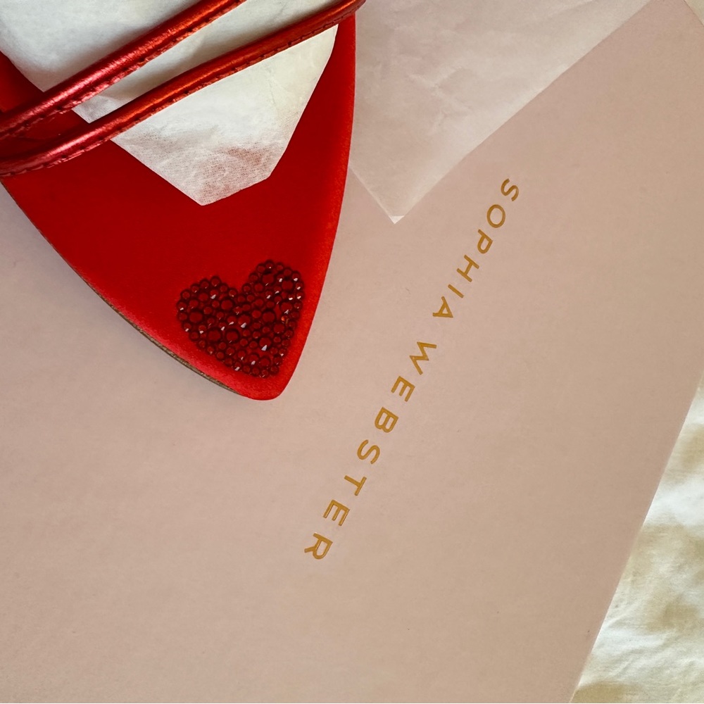 Sophia Webster Amora Valentine Red Heels - Picture 6 of 8